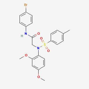 molecular formula C23H23BrN2O5S B3738841 N~1~-(4-bromophenyl)-N~2~-(2,4-dimethoxyphenyl)-N~2~-[(4-methylphenyl)sulfonyl]glycinamide 