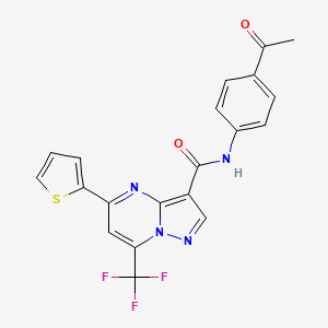molecular formula C20H13F3N4O2S B3738861 N-(4-acetylphenyl)-5-(2-thienyl)-7-(trifluoromethyl)pyrazolo[1,5-a]pyrimidine-3-carboxamide 