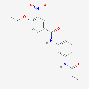 molecular formula C18H19N3O5 B3738865 4-ethoxy-3-nitro-N-[3-(propionylamino)phenyl]benzamide 
