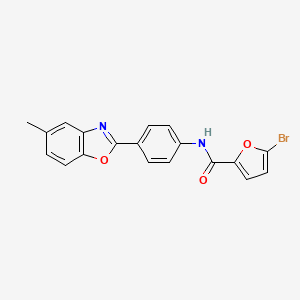 5-bromo-N-[4-(5-methyl-1,3-benzoxazol-2-yl)phenyl]-2-furamide