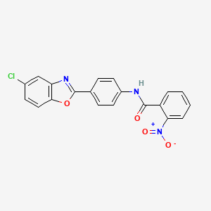 N-[4-(5-chloro-1,3-benzoxazol-2-yl)phenyl]-2-nitrobenzamide