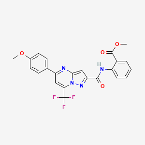 molecular formula C23H17F3N4O4 B3738884 methyl 2-({[5-(4-methoxyphenyl)-7-(trifluoromethyl)pyrazolo[1,5-a]pyrimidin-2-yl]carbonyl}amino)benzoate 
