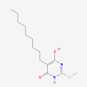 molecular formula C14H24N2O2S B373890 2-(Methylsulfanyl)-5-nonyl-4,6-pyrimidinediol 