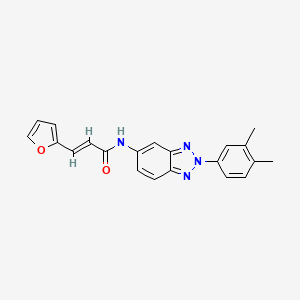 molecular formula C21H18N4O2 B3738905 N-[2-(3,4-dimethylphenyl)-2H-1,2,3-benzotriazol-5-yl]-3-(2-furyl)acrylamide 