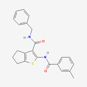 molecular formula C23H22N2O2S B3738912 N-benzyl-2-[(3-methylbenzoyl)amino]-5,6-dihydro-4H-cyclopenta[b]thiophene-3-carboxamide 