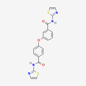molecular formula C20H14N4O3S2 B3738929 N-1,3-thiazol-2-yl-3-{4-[(1,3-thiazol-2-ylamino)carbonyl]phenoxy}benzamide 