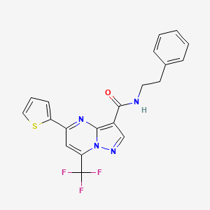 molecular formula C20H15F3N4OS B3738937 N-(2-phenylethyl)-5-(2-thienyl)-7-(trifluoromethyl)pyrazolo[1,5-a]pyrimidine-3-carboxamide 
