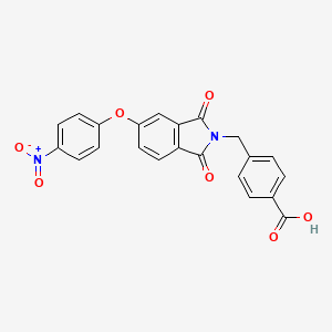 molecular formula C22H14N2O7 B3738941 4-{[5-(4-nitrophenoxy)-1,3-dioxo-1,3-dihydro-2H-isoindol-2-yl]methyl}benzoic acid 