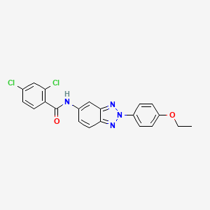 molecular formula C21H16Cl2N4O2 B3738957 2,4-dichloro-N-[2-(4-ethoxyphenyl)-2H-1,2,3-benzotriazol-5-yl]benzamide 