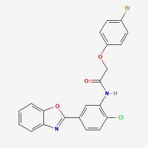 molecular formula C21H14BrClN2O3 B3738958 N-[5-(1,3-benzoxazol-2-yl)-2-chlorophenyl]-2-(4-bromophenoxy)acetamide 
