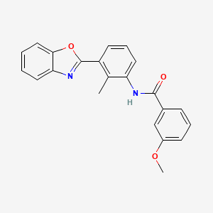 N-[3-(1,3-benzoxazol-2-yl)-2-methylphenyl]-3-methoxybenzamide