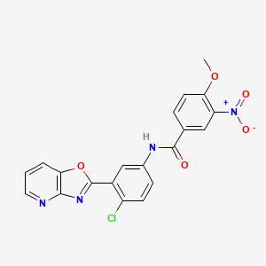 molecular formula C20H13ClN4O5 B3738984 N-(4-chloro-3-[1,3]oxazolo[4,5-b]pyridin-2-ylphenyl)-4-methoxy-3-nitrobenzamide 