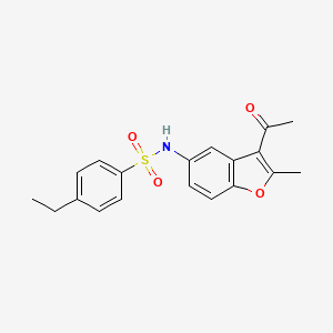 molecular formula C19H19NO4S B3738987 N-(3-acetyl-2-methyl-1-benzofuran-5-yl)-4-ethylbenzenesulfonamide 