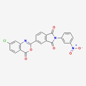 molecular formula C22H10ClN3O6 B3738995 5-(7-chloro-4-oxo-4H-3,1-benzoxazin-2-yl)-2-(3-nitrophenyl)-1H-isoindole-1,3(2H)-dione 