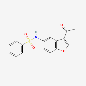 N-(3-acetyl-2-methyl-1-benzofuran-5-yl)-2-methylbenzenesulfonamide