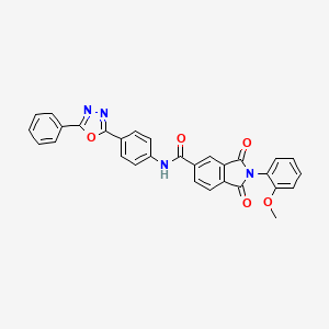 molecular formula C30H20N4O5 B3739029 2-(2-methoxyphenyl)-1,3-dioxo-N-[4-(5-phenyl-1,3,4-oxadiazol-2-yl)phenyl]-5-isoindolinecarboxamide 