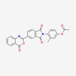 molecular formula C25H16N2O6 B3739079 4-[1,3-dioxo-5-(4-oxo-4H-3,1-benzoxazin-2-yl)-1,3-dihydro-2H-isoindol-2-yl]-3-methylphenyl acetate 
