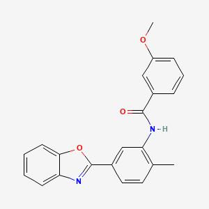 molecular formula C22H18N2O3 B3739083 N-[5-(1,3-benzoxazol-2-yl)-2-methylphenyl]-3-methoxybenzamide 