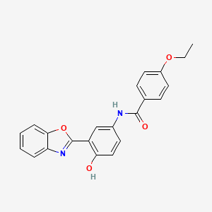 molecular formula C22H18N2O4 B3739093 N-[3-(1,3-benzoxazol-2-yl)-4-hydroxyphenyl]-4-ethoxybenzamide 