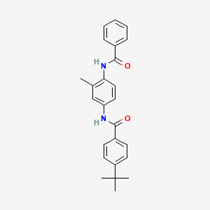 molecular formula C25H26N2O2 B3739104 N-[4-(benzoylamino)-3-methylphenyl]-4-tert-butylbenzamide 