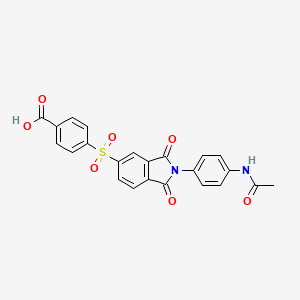 4-({2-[4-(acetylamino)phenyl]-1,3-dioxo-2,3-dihydro-1H-isoindol-5-yl}sulfonyl)benzoic acid