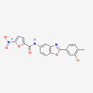 molecular formula C19H12BrN3O5 B3739128 N-[2-(3-bromo-4-methylphenyl)-1,3-benzoxazol-5-yl]-5-nitro-2-furamide 