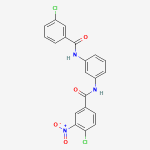 molecular formula C20H13Cl2N3O4 B3739138 4-chloro-N-{3-[(3-chlorobenzoyl)amino]phenyl}-3-nitrobenzamide 