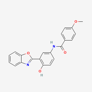 molecular formula C21H16N2O4 B3739143 N-[3-(1,3-benzoxazol-2-yl)-4-hydroxyphenyl]-4-methoxybenzamide 