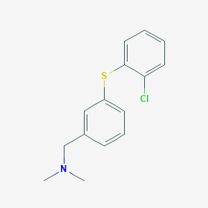 molecular formula C15H16ClNS B373915 N-{3-[(2-chlorophenyl)sulfanyl]benzyl}-N,N-dimethylamine 