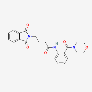 molecular formula C23H23N3O5 B3739171 4-(1,3-dioxo-1,3-dihydro-2H-isoindol-2-yl)-N-[2-(4-morpholinylcarbonyl)phenyl]butanamide 