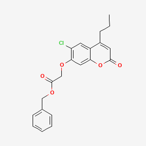 benzyl [(6-chloro-2-oxo-4-propyl-2H-chromen-7-yl)oxy]acetate