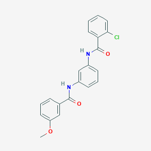 molecular formula C21H17ClN2O3 B3739187 2-chloro-N-{3-[(3-methoxybenzoyl)amino]phenyl}benzamide 