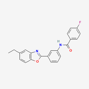 molecular formula C22H17FN2O2 B3739190 N-[3-(5-ethyl-1,3-benzoxazol-2-yl)phenyl]-4-fluorobenzamide 