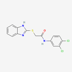 molecular formula C15H11Cl2N3OS B3739191 2-(1H-benzimidazol-2-ylthio)-N-(3,4-dichlorophenyl)acetamide 