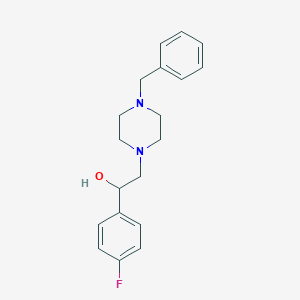 molecular formula C19H23FN2O B373920 2-(4-Benzyl-1-piperazinyl)-1-(4-fluorophenyl)ethanol 