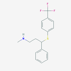 N-methyl-N-(3-phenyl-3-{[4-(trifluoromethyl)phenyl]sulfanyl}propyl)amine