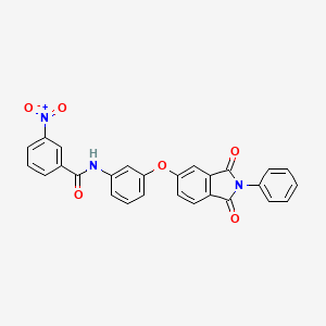 molecular formula C27H17N3O6 B3739219 N-{3-[(1,3-dioxo-2-phenyl-2,3-dihydro-1H-isoindol-5-yl)oxy]phenyl}-3-nitrobenzamide 