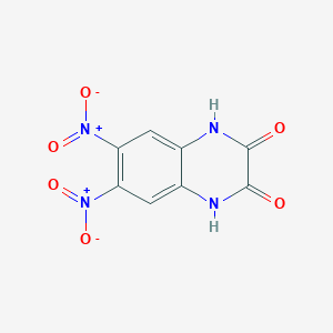 molecular formula C8H4N4O6 B373922 6,7-二硝基-1,4-二氢喹喔啉-2,3-二酮 CAS No. 2379-57-9