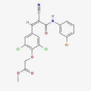 methyl (4-{3-[(3-bromophenyl)amino]-2-cyano-3-oxo-1-propen-1-yl}-2,6-dichlorophenoxy)acetate
