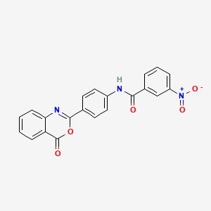 molecular formula C21H13N3O5 B3739290 3-nitro-N-[4-(4-oxo-4H-3,1-benzoxazin-2-yl)phenyl]benzamide 