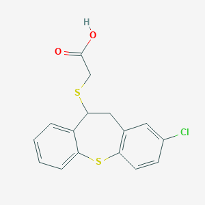 [(2-Chloro-10,11-dihydrodibenzo[b,f]thiepin-10-yl)sulfanyl]acetic acid