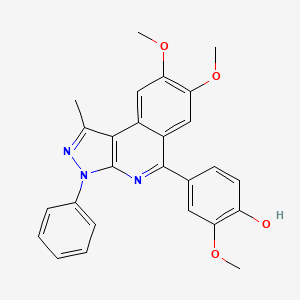 molecular formula C26H23N3O4 B3739309 4-(7,8-dimethoxy-1-methyl-3-phenyl-3H-pyrazolo[3,4-c]isoquinolin-5-yl)-2-methoxyphenol 