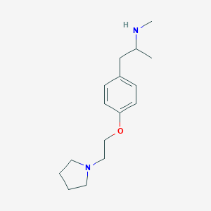 molecular formula C16H26N2O B373931 N-methyl-N-(1-methyl-2-{4-[2-(1-pyrrolidinyl)ethoxy]phenyl}ethyl)amine 