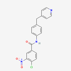 molecular formula C19H14ClN3O3 B3739328 4-chloro-3-nitro-N-[4-(4-pyridinylmethyl)phenyl]benzamide 