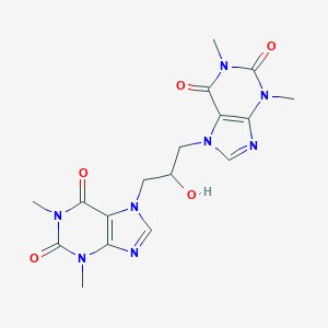 molecular formula C17H20N8O5 B373936 7-[3-(1,3-dimethyl-2,6-dioxo-1,2,3,6-tetrahydro-7H-purin-7-yl)-2-hydroxypropyl]-1,3-dimethyl-3,7-dihydro-1H-purine-2,6-dione 