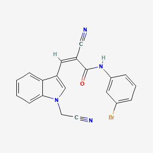 N-(3-bromophenyl)-2-cyano-3-[1-(cyanomethyl)-1H-indol-3-yl]acrylamide