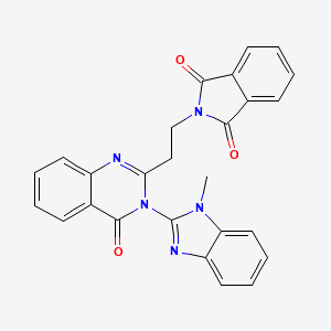 2-{2-[3-(1-methyl-1H-benzimidazol-2-yl)-4-oxo-3,4-dihydro-2-quinazolinyl]ethyl}-1H-isoindole-1,3(2H)-dione