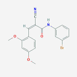 molecular formula C18H15BrN2O3 B3739415 N-(3-bromophenyl)-2-cyano-3-(2,4-dimethoxyphenyl)acrylamide 