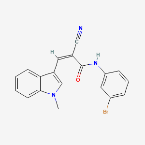 molecular formula C19H14BrN3O B3739425 N-(3-bromophenyl)-2-cyano-3-(1-methyl-1H-indol-3-yl)acrylamide 