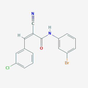 molecular formula C16H10BrClN2O B3739438 N-(3-bromophenyl)-3-(3-chlorophenyl)-2-cyanoacrylamide 